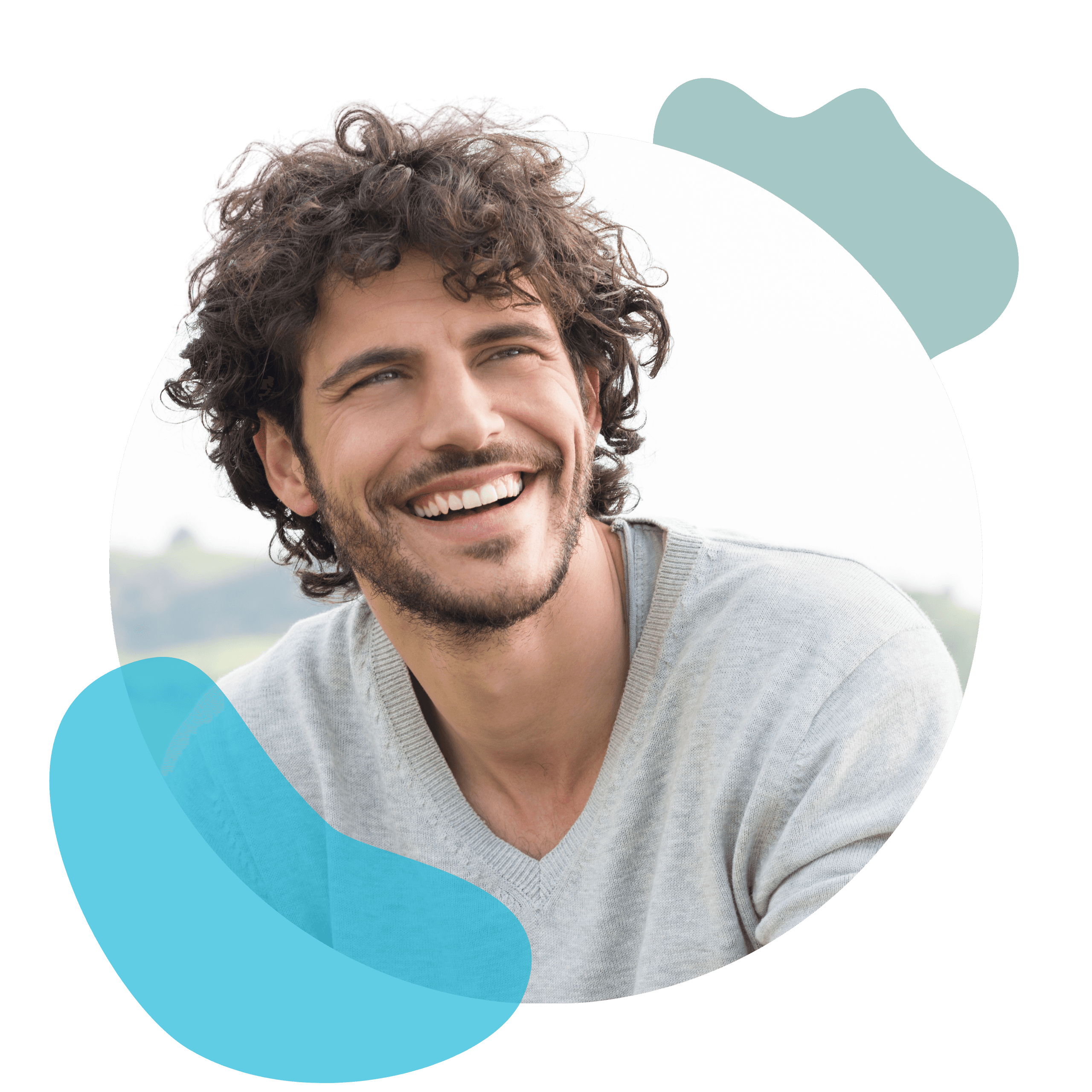 Lächelender Mann Collage